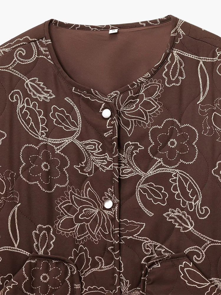 Dam Quiltad Lätt Jacka med Avslappnad Passform för Vardag och Fritid