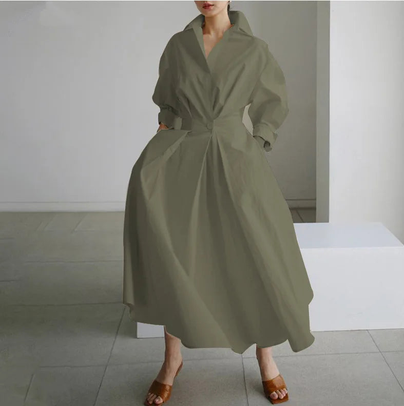 Fiona – Elegant Klänning med Hög Midja och Stretch i Plusstorlek