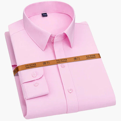 Herr Skjorta Elegant Business Slim Fit – Perfekt för Kontor och Fest