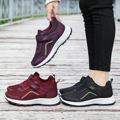 Katy – Bekväma Dam Sneakers med Andningsbart Mesh och Kardborreband