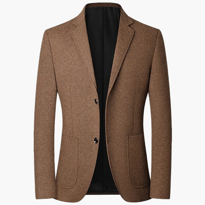 Herr Elegant Blazer Klassisk Tvåknäppt Kavaj för Kontor och Fest