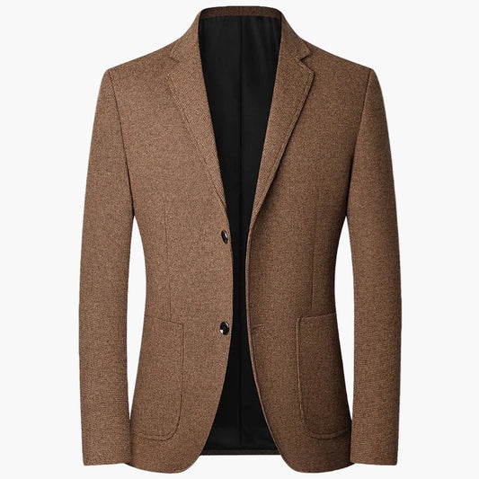 Herr Elegant Blazer Klassisk Tvåknäppt Kavaj för Kontor och Fest