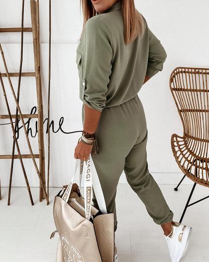 Dam Jumpsuit med Modern Passform och Sportig Vardagsstil