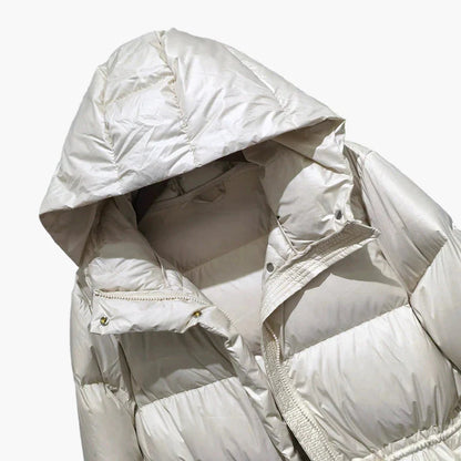 Dam Vinterjacka Puffer Med Huva För Vardag och Utomhusbruk