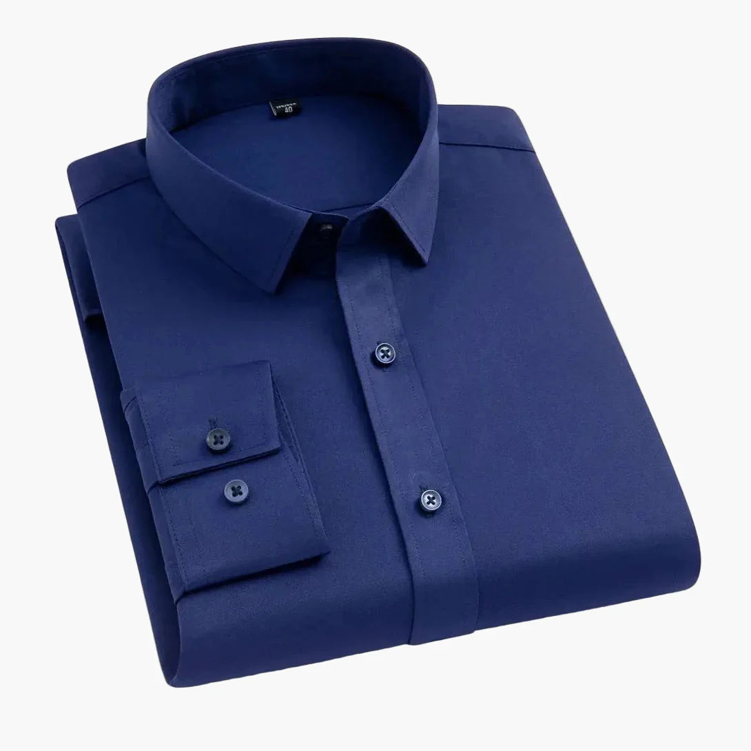 Herrskjorta Business Stretch Slim Fit – Elegant och Funktionell för Kontor och Fest