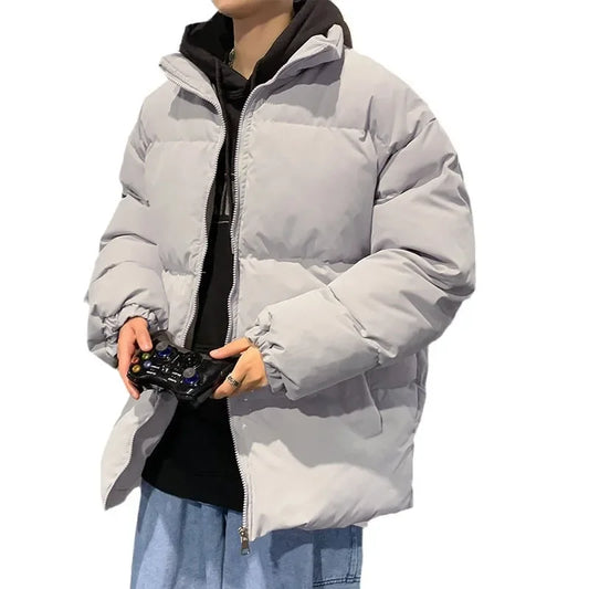 Herr Vinterjacka Puff Hong Kong Stil – Avslappnad, Trendig och Varm