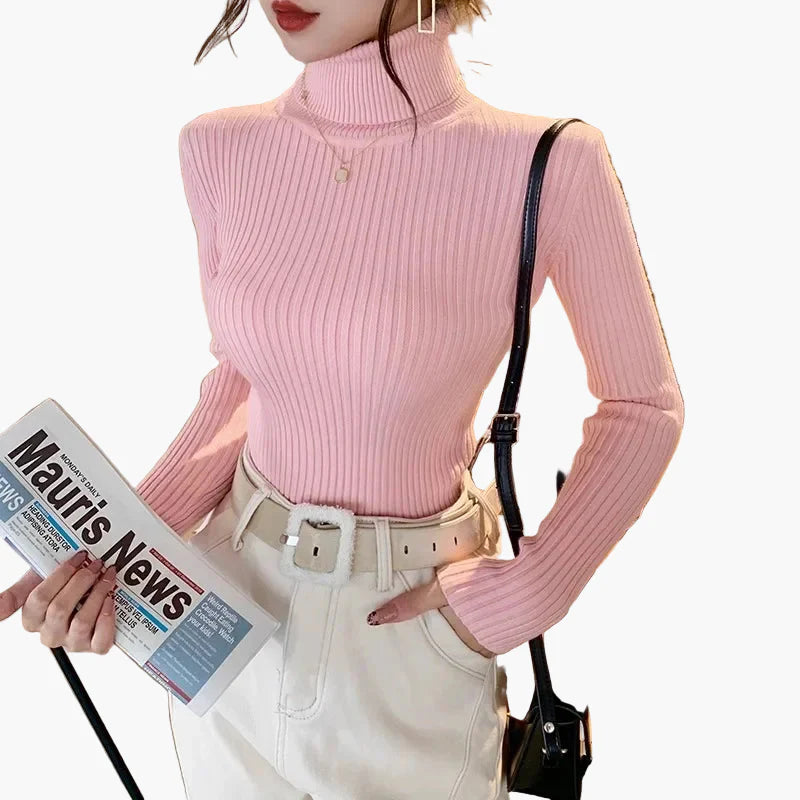 Dam Tunn Polotröja – Elegant Vardagsstil och Lager-på-lager