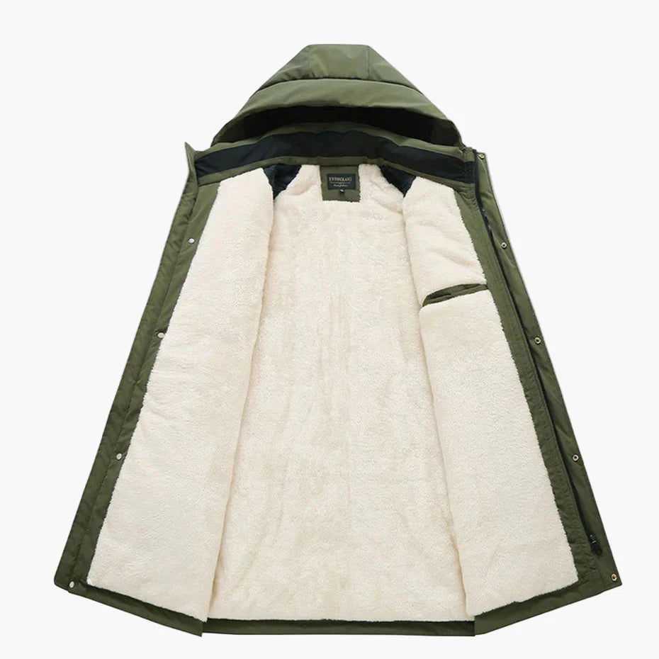 Herrarnas vinterparkas – Modern outdoorjacka med huva och generös passform