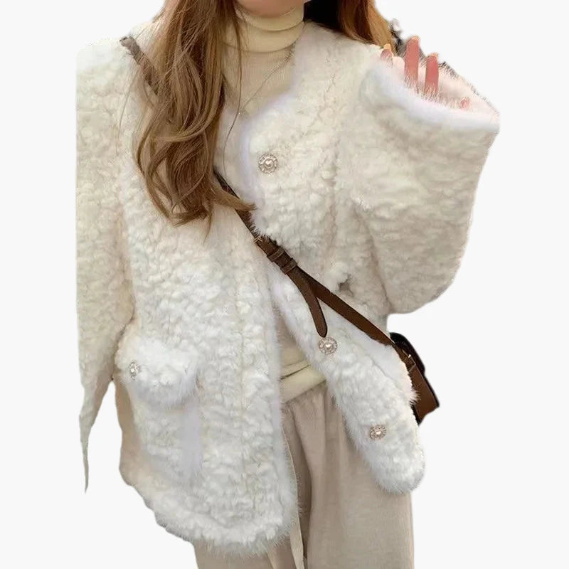 Damjacka i trendig avslappnad stil för vardag och vinter