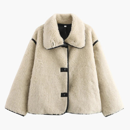 Damjacka Kort Trendig Vinterjacka med Avslappnad Passform för Kallt Väder