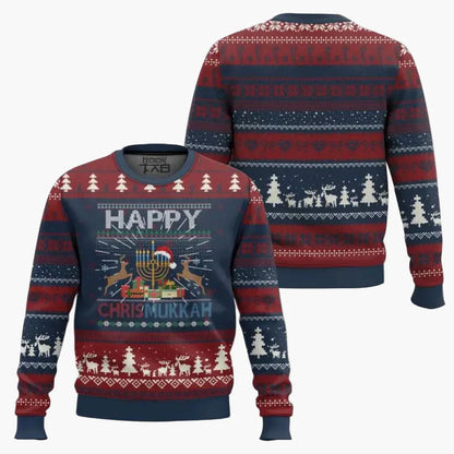 Herrjultröja Rolig "Not Today Santa" Hanukkah Ugly Christmas Sweater för Fest och Högtid