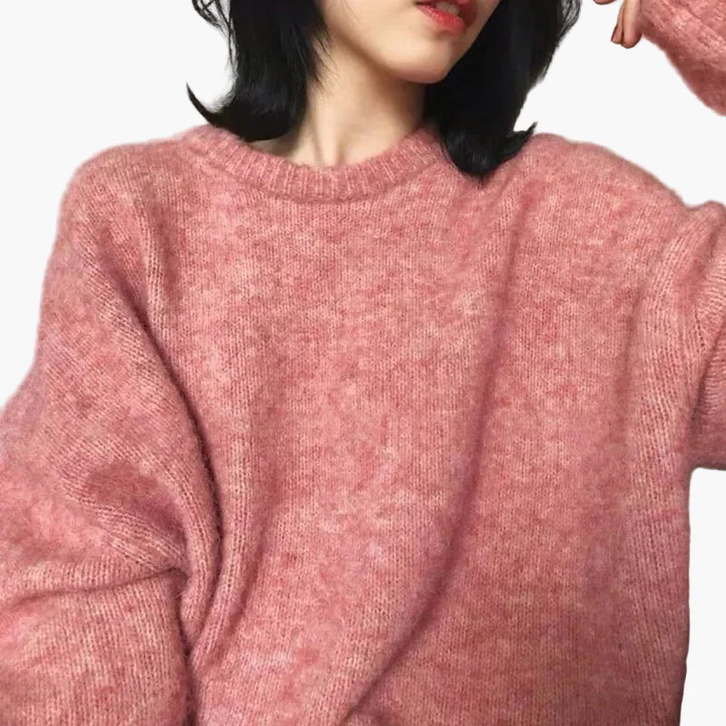 Damtröja Oversized Retro Stil – Perfekt för Höst och Vinter