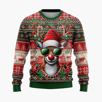 Herr Jultröja Ugly Christmas Sweater Street Style Santa – Perfekt för Julfest
