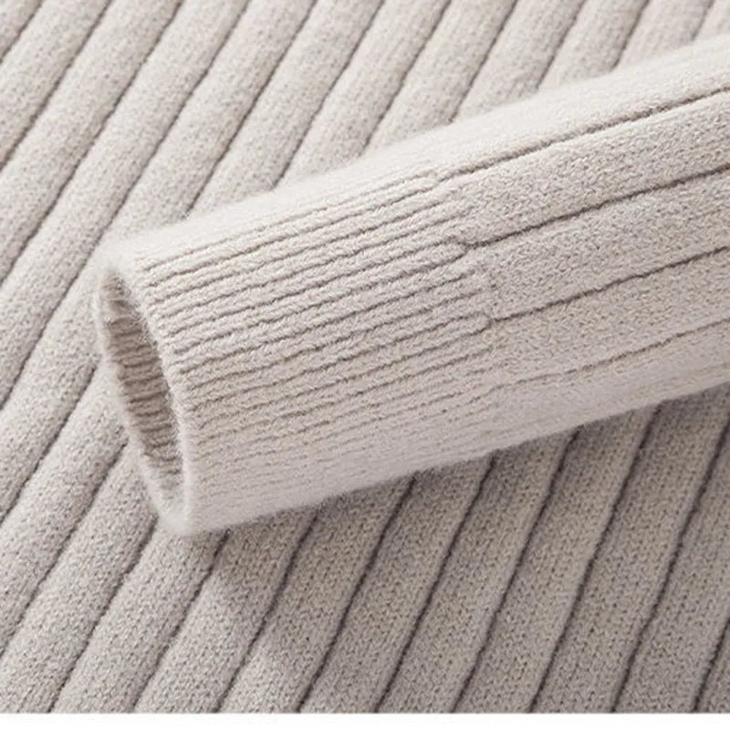 Herr Halv-Zip Stickad Tröja – Klassisk och Elegant för Vardag och Arbete
