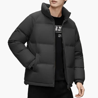 Herr Pufferjacka Vardagsstil Varm och Bekväm