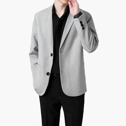 Herr Elegant Kavaj Modern Affärslook – Formell och Stilren Blazer för Män