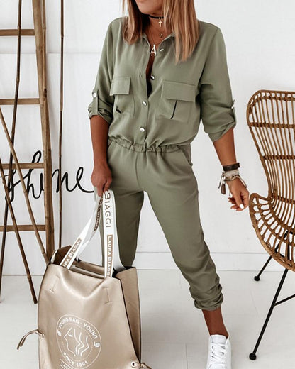 Dam Jumpsuit med Modern Passform och Sportig Vardagsstil