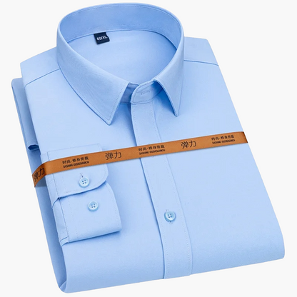 Herr Skjorta Elegant Business Slim Fit – Perfekt för Kontor och Fest