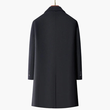 Herr Elegant Dubbelknäppt Kappa för Stil och Vardag