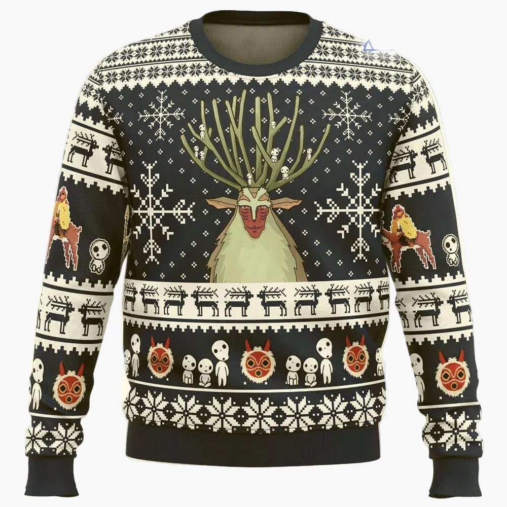 Herr Jultröja Jägermeister Ugly Christmas Sweater – Festlig Stickad Tröja för Högtider och Fester