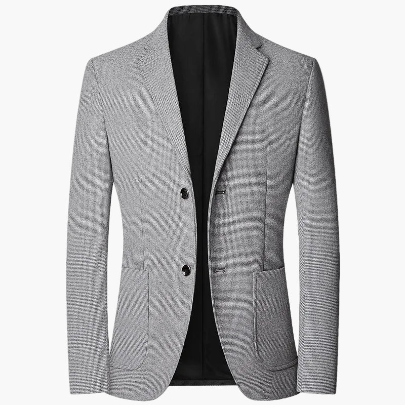Herr Elegant Blazer Klassisk Tvåknäppt Kavaj för Kontor och Fest