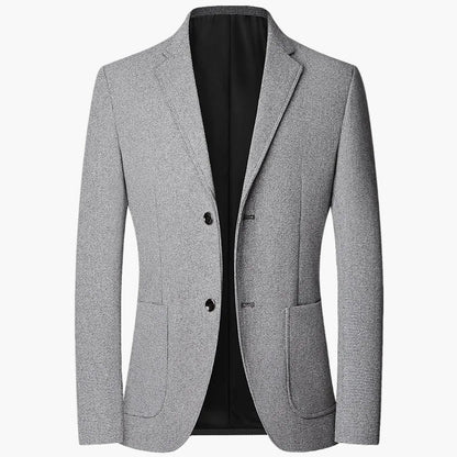 Herr Elegant Blazer Klassisk Tvåknäppt Kavaj för Kontor och Fest