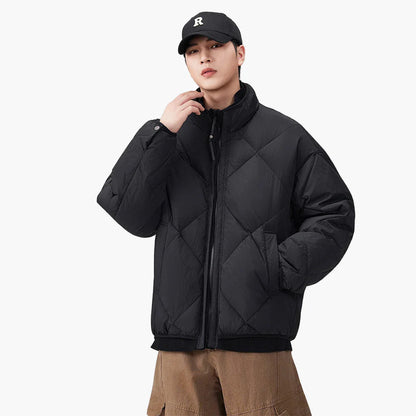 Herrjacka med avslappnad passform – Modern vardagsstil för höst och vinter