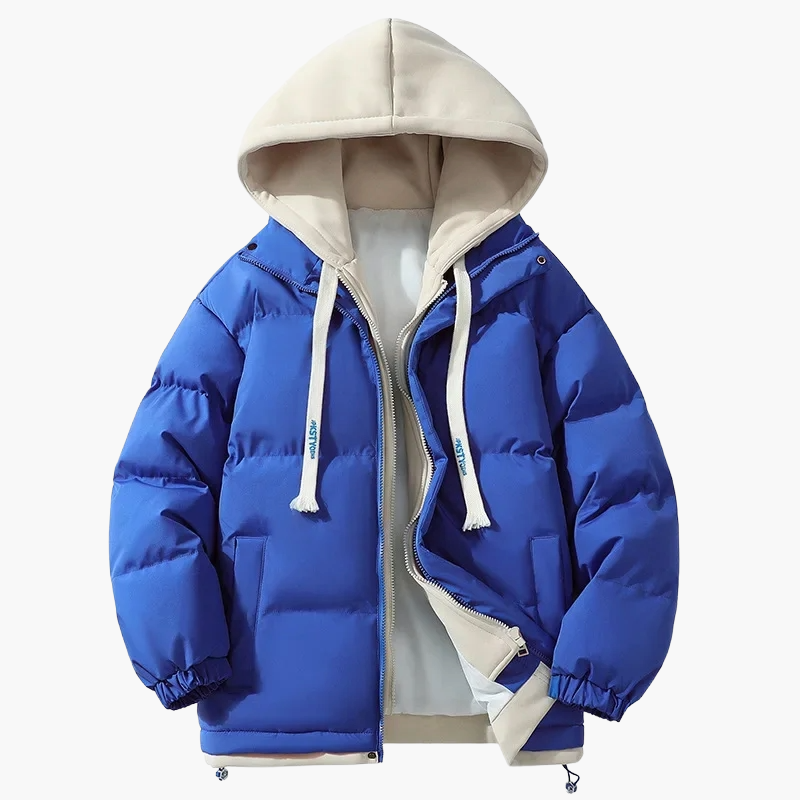 Unisex Vinterjacka med Huva – Trendig och Varm Puffer för Fritid och Stadsliv