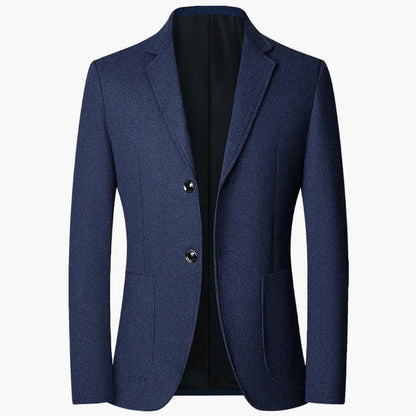 Herr Elegant Blazer Klassisk Tvåknäppt Kavaj för Kontor och Fest