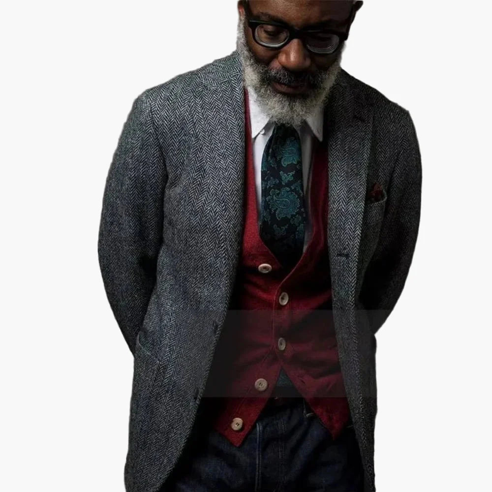 Herr Kavaj Klassisk Skräddarsydd Stil för Affär och Fest