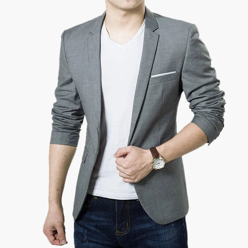 Herr Slim Fit Kavaj – Modern Stil för Fest, Kontor och Vardag