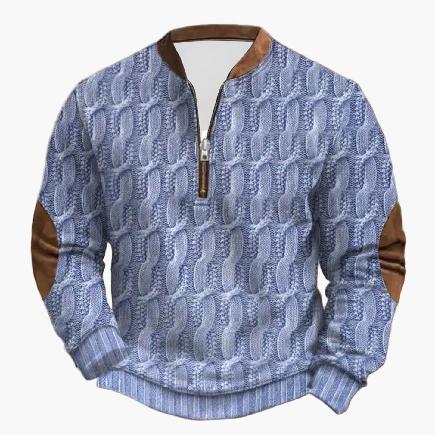 Herrtröja med halv dragkedja – Trendig vardagströja med ståkrage och sportig design