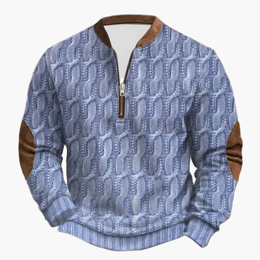 Herrtröja med halv dragkedja – Trendig vardagströja med ståkrage och sportig design