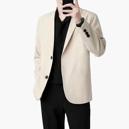Herr Elegant Kavaj Modern Affärslook – Formell och Stilren Blazer för Män