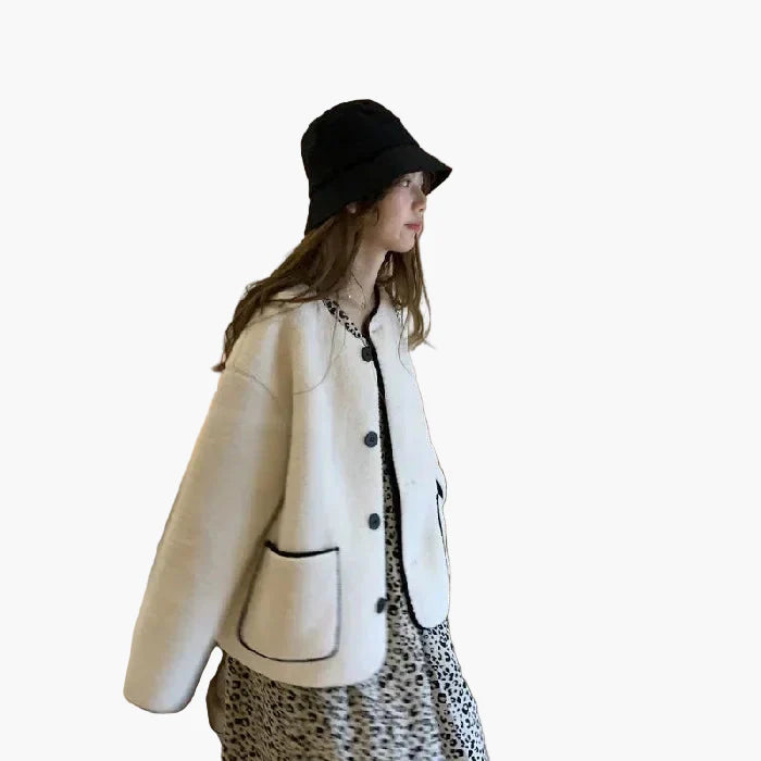 Dam Varm Oversize Casual Jacka – Trendig Vardagsstil för Höst och Vinter