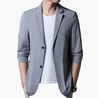 Herr Elegant Kavaj för Avslappnad och Formell Stil – Slim Fit Blazer för Vardag och Fest