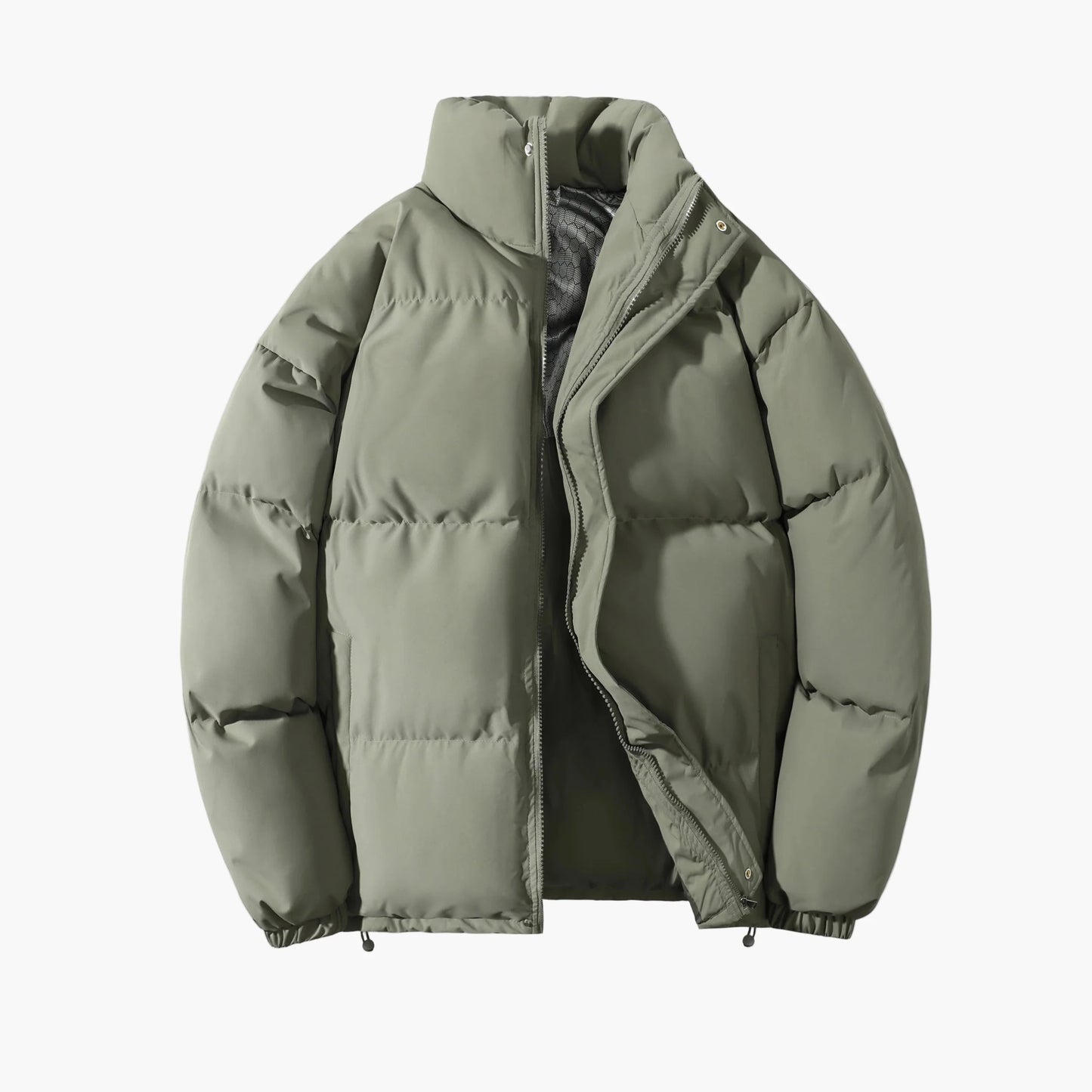 Herr Vinterjacka Vadderad Pufferjacka Varm Outdoor Stil