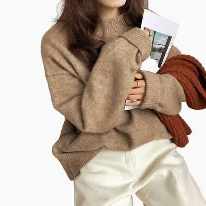 Damtröja Retro Oversize Stickad Vardag Myströja