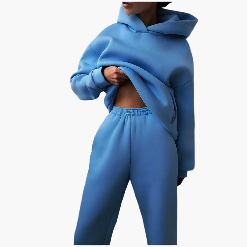 Damers Oversize Lounge Set – Hoodie och Joggingbyxor, Perfekt för Mys och Avslappning