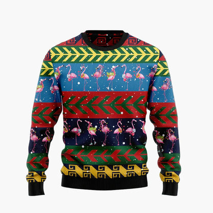 Herr & Dam Jultröja Flamingo Rolig Ugly Christmas Sweater – Perfekt för Fest och Familj