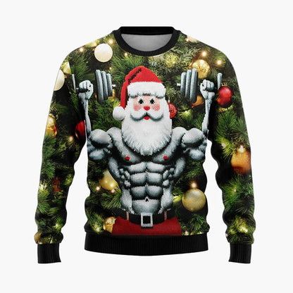 Herr Jultröja Ugly Christmas Sweater Street Style Santa – Perfekt för Julfest