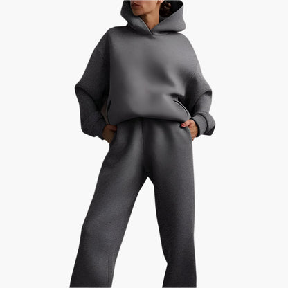 Damers Oversize Lounge Set – Hoodie och Joggingbyxor, Perfekt för Mys och Avslappning