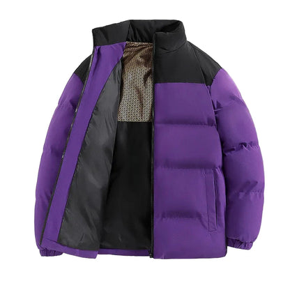 Herr Pufferjacka Vinter Varm Lättvikt Streetwear