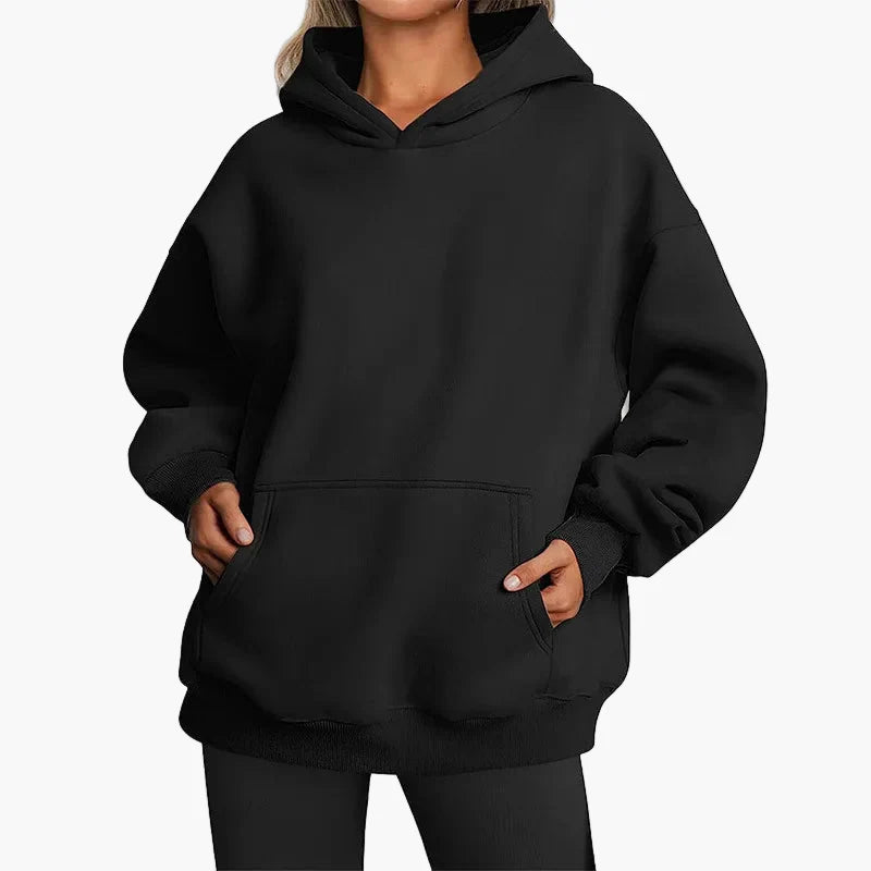 Oversized Dam Hoodie – Avslappnad och Trendig Huvtröja för Vardag och Träning