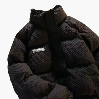 Dam Herr Vinterjacka Puffig Casual Lös Passform med Ståkrage – Trendig Vadderad Jacka för Par