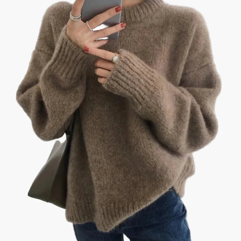 Damtröja Oversized Retro Stil – Perfekt för Höst och Vinter