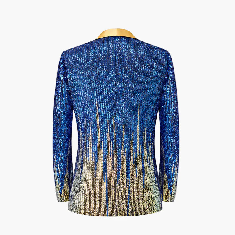 Herrkavaj Fest Smokingpaljett Party Blazer Med Glänsande Design För Kvällsevenemang