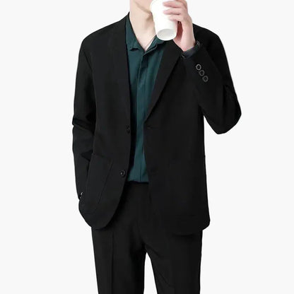 Herr Elegant Kavaj Modern Affärslook – Formell och Stilren Blazer för Män