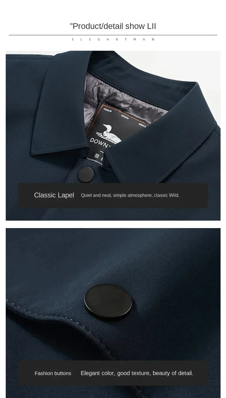 Herr Elegant Lättviktsjacka för Vardag och Affärsbruk