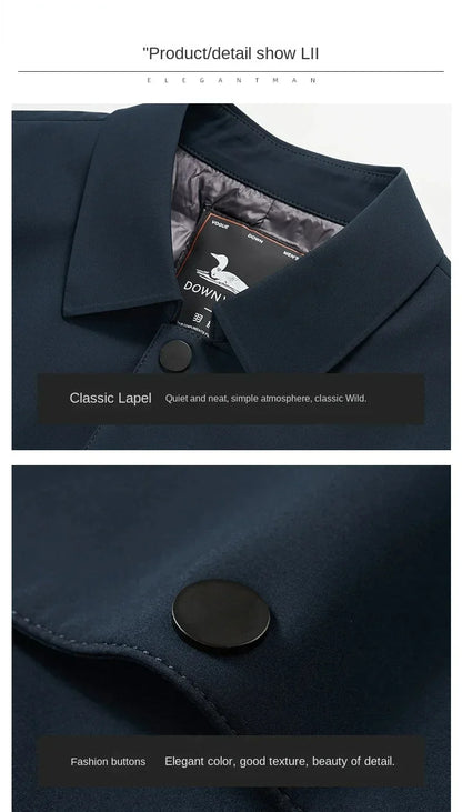 Herr Elegant Lättviktsjacka för Vardag och Affärsbruk